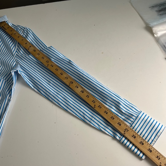 Talbots Blue and White Striped Button Down Shirt - Picture 6 of 8